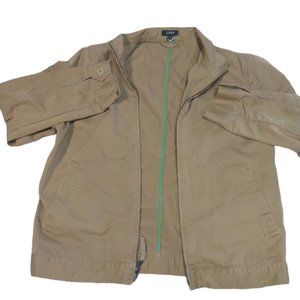 J. Crew Khaki Zip Jacket   M